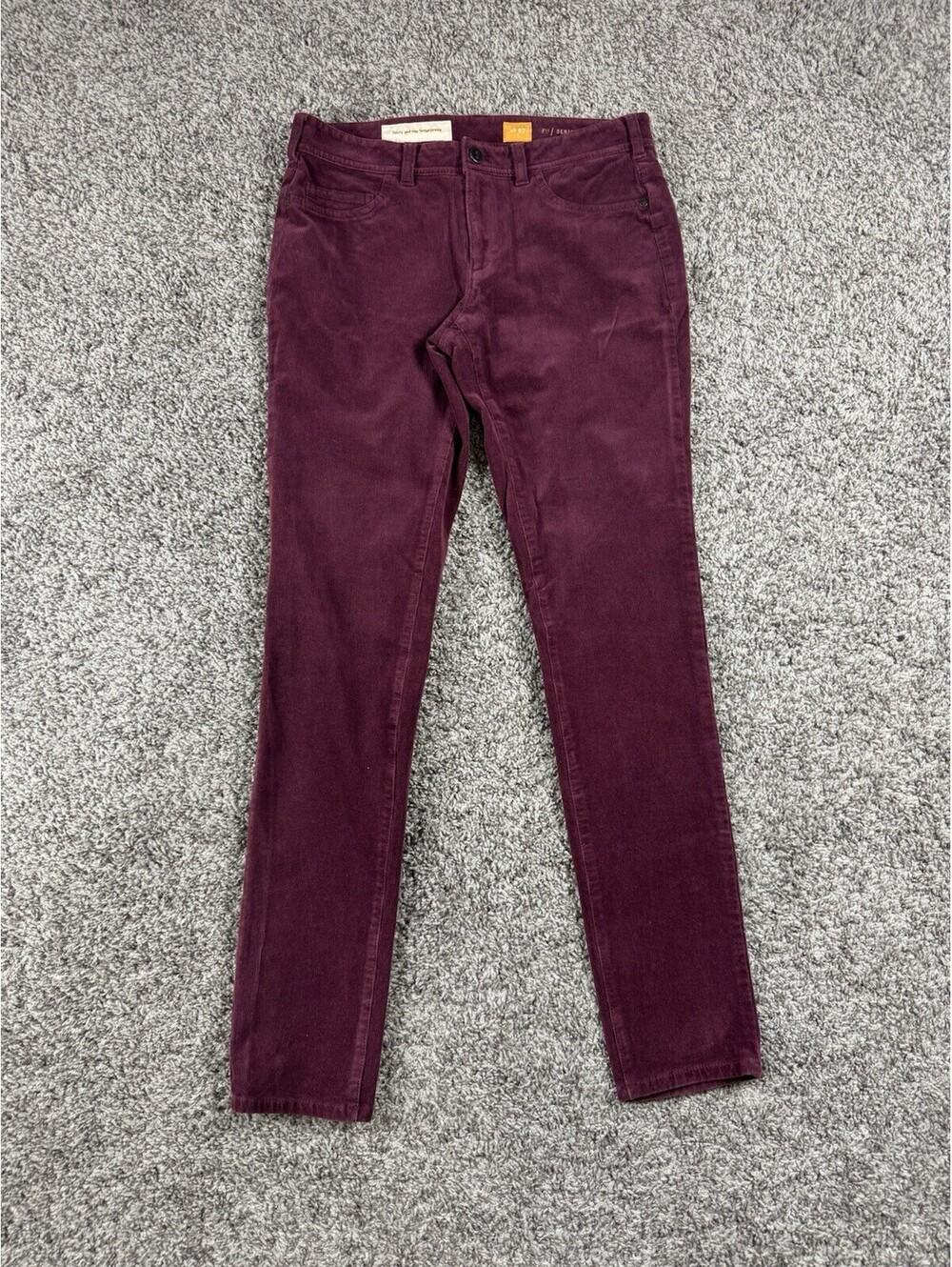 Anthropologie Pilcro and the letterpress Serif 27 Burgundy A at Corduroy Pants - Picture 3 of 9